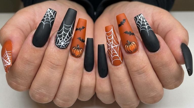 20 Halloween Nails Acrylic Coffin Ideas
