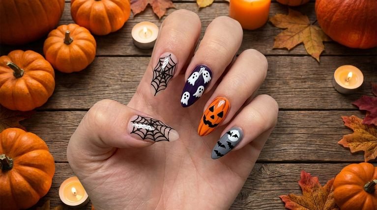 20 Halloween Nails Designs Almond for a Spooky October Look