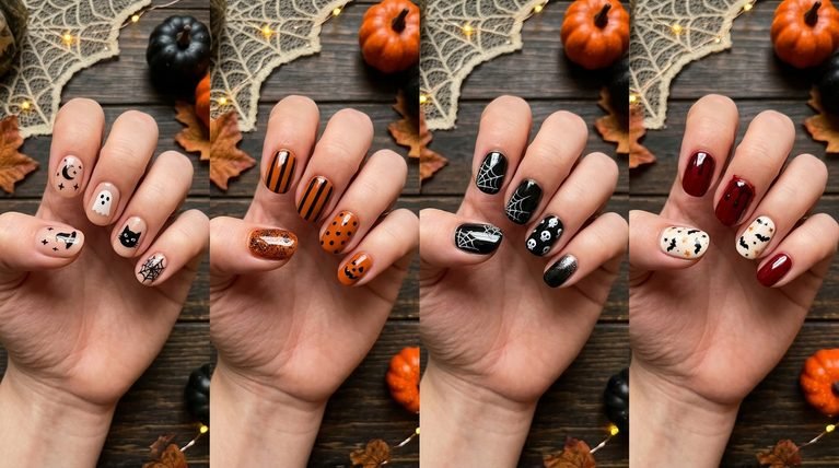Halloween nails on natural short nails: 20 festive ideas for short natural nails