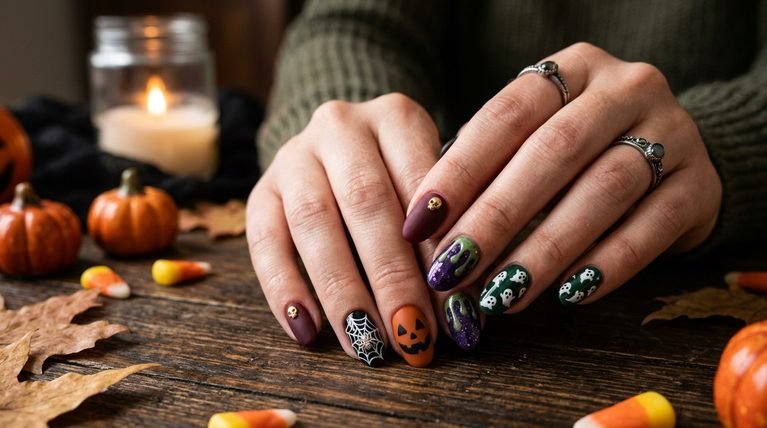 Halloween Nails No French Tip: 20 No-French-Tip Designs for Spooky Season