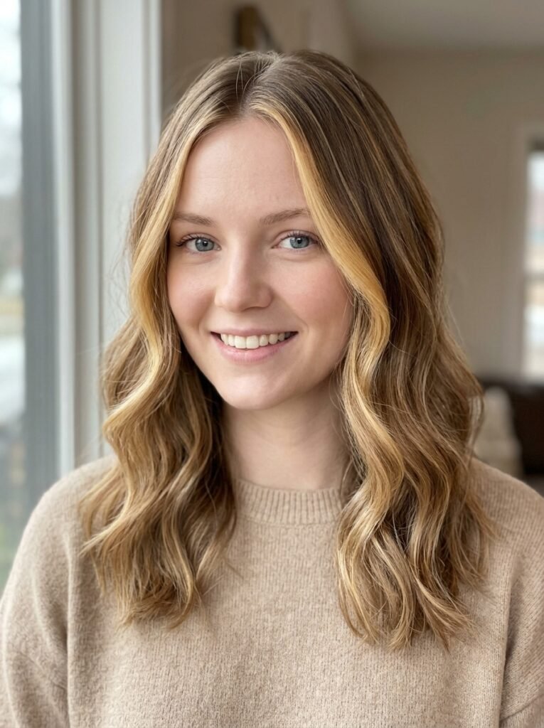 Blonde Balayage for Blue Eyes