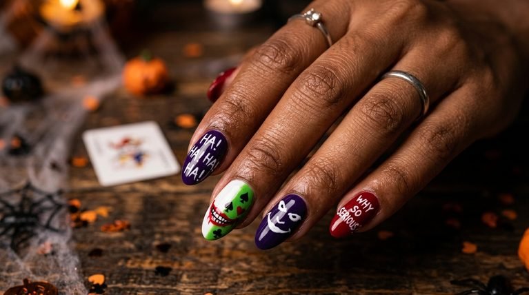 Halloween Nails Joker Simple: 20 Joker-Inspired Nail Ideas for Halloween