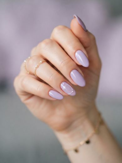 Lavender aesthetic nails