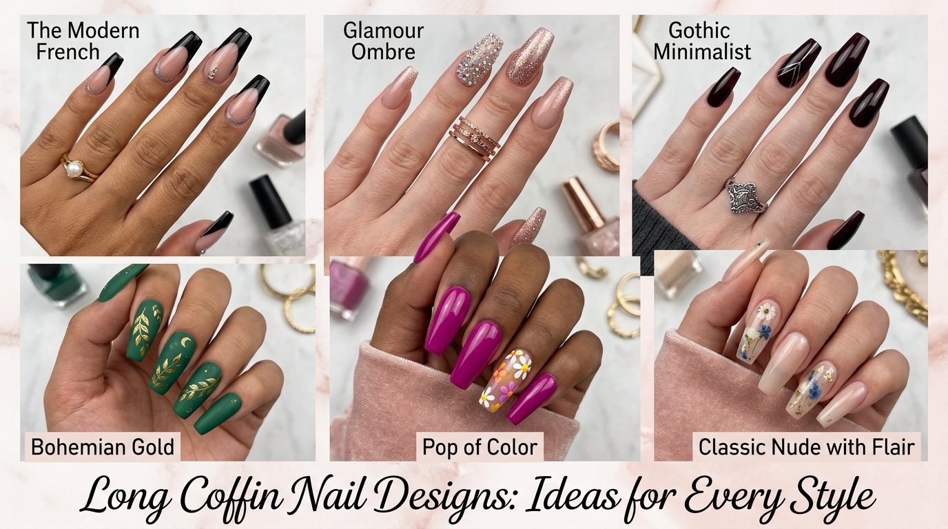 Long Coffin Nail Designs Ideas