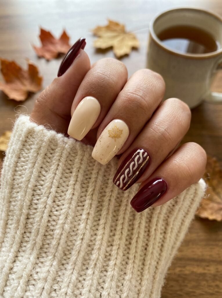 Maroon November coffin nails