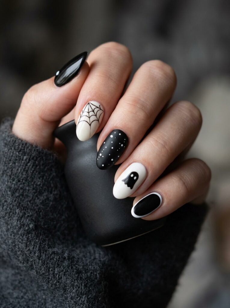 Minimal monochrome Halloween