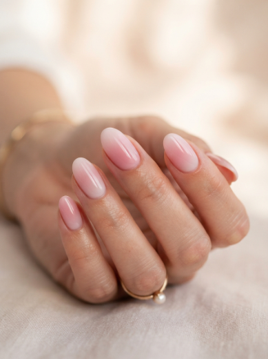 Pink ombre manicure