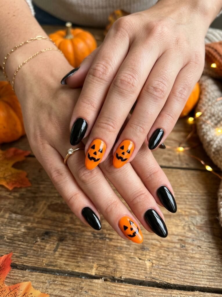 Pumpkin face accents