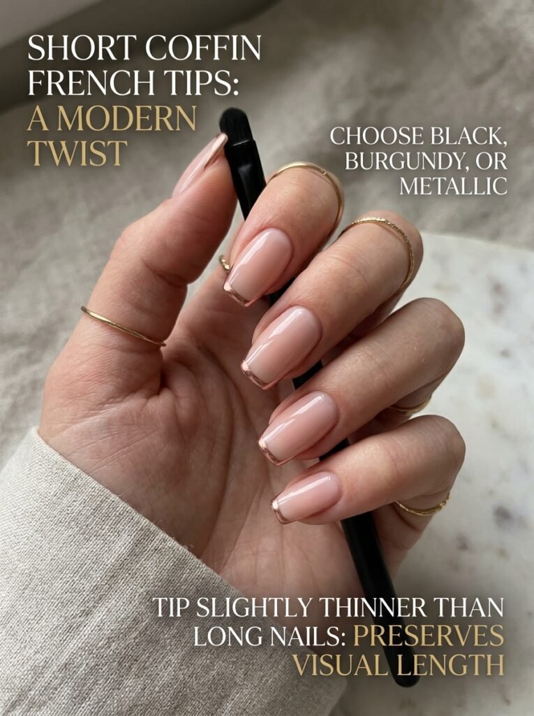 Modern French tip nails
