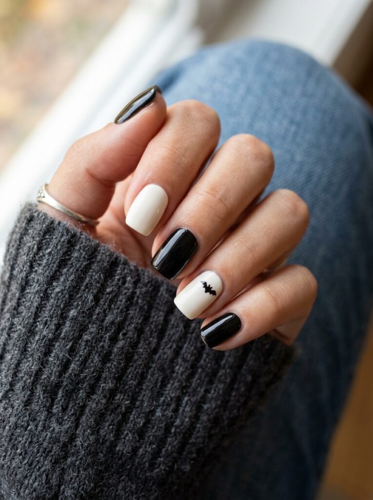 Minimal Halloween nail set