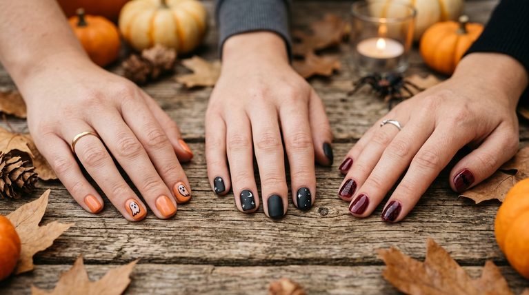 Halloween Nails Ideas Simple: 20 Easy Minimalist Nail Designs