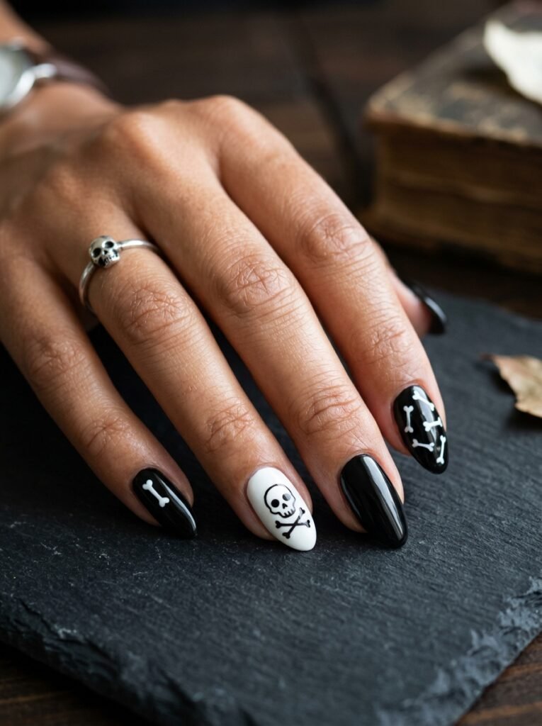 Skeleton accent nail