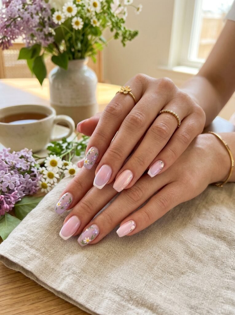 Soft spring pastel nails