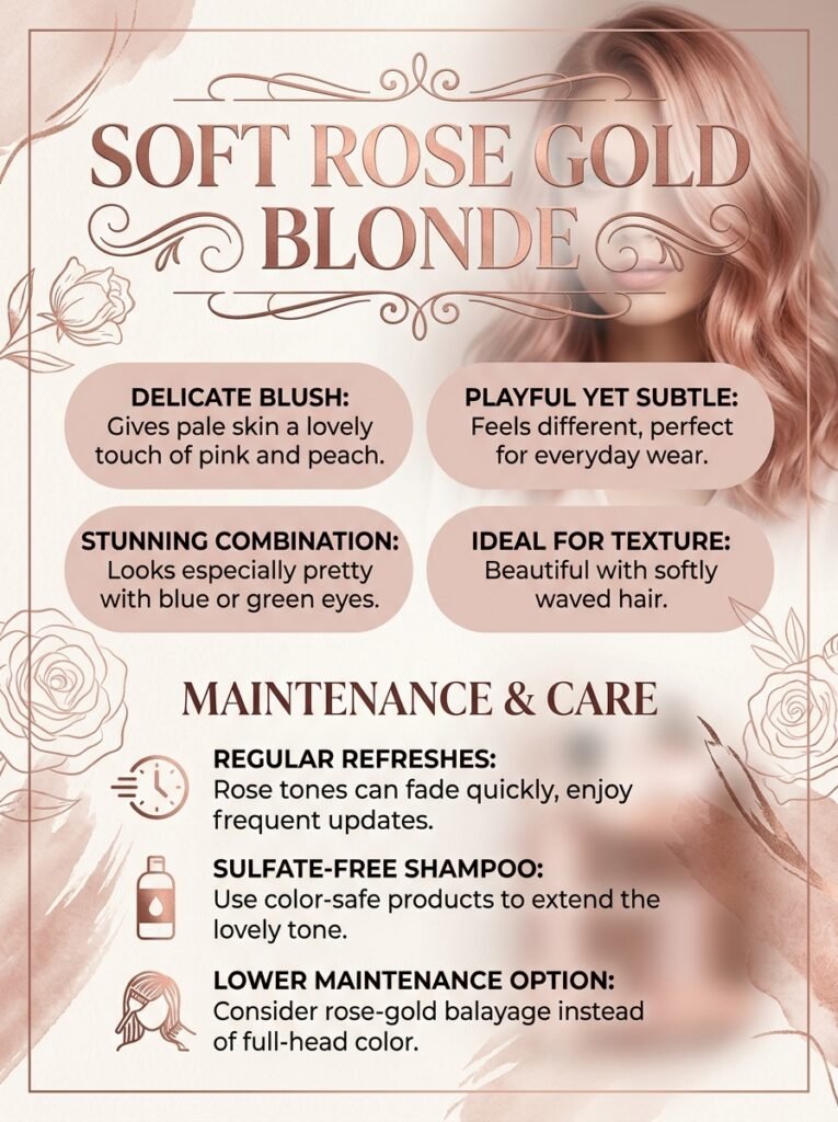 Soft Rose Gold Blonde