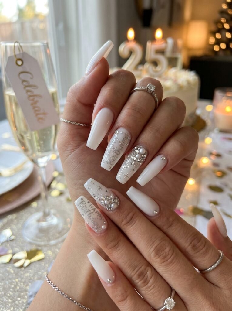 White Birthday Coffin